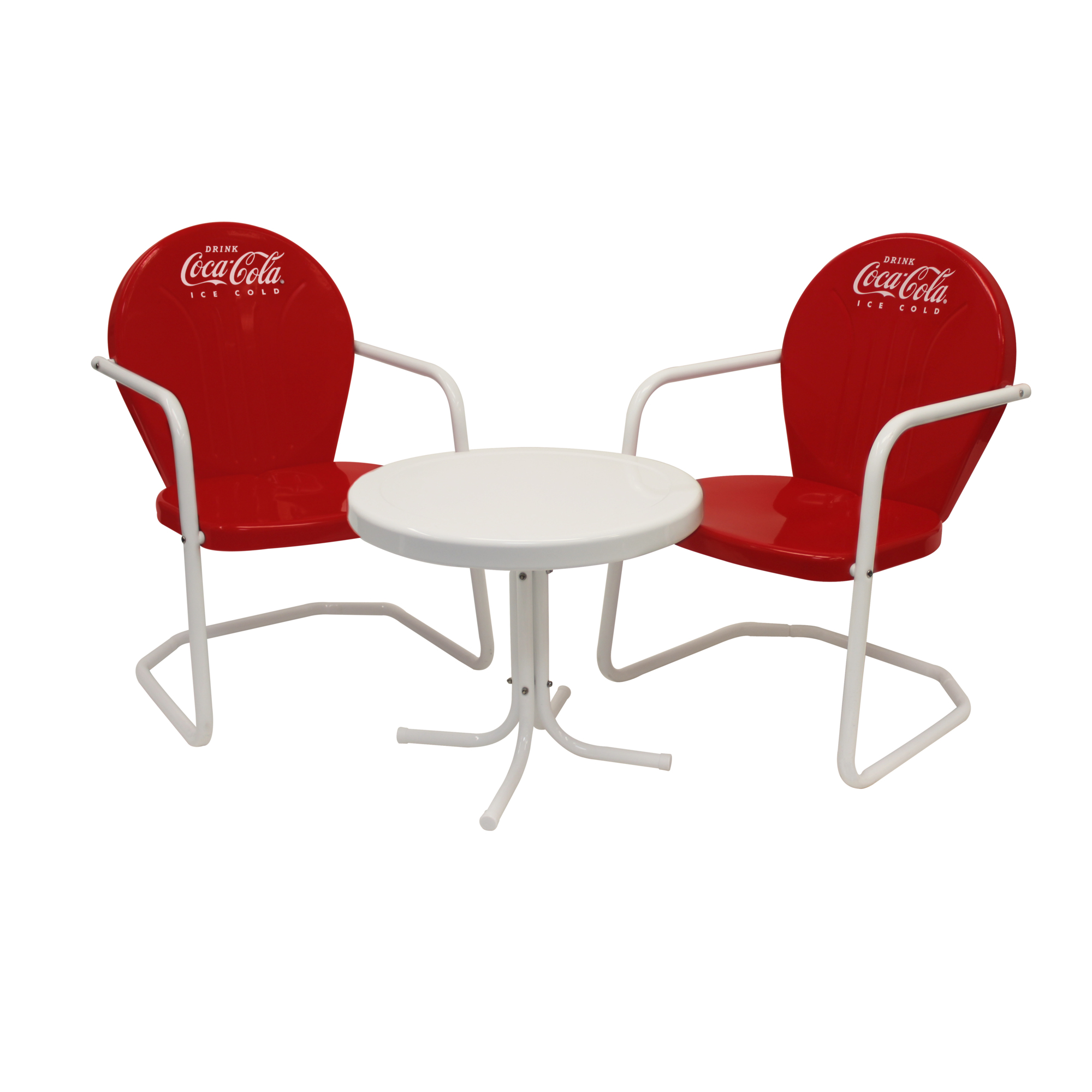 Leigh Country, Coca-Cola Retro Bistro Set, Pieces (qty.) 3, Primary Color Red, Seating Capacity 2, Model# CP 98015